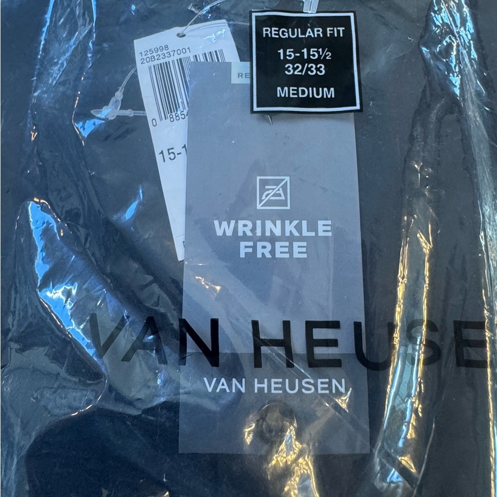 Van Heusen Wrinkle Free Dress Shirt - Black Brand New w/ Tags